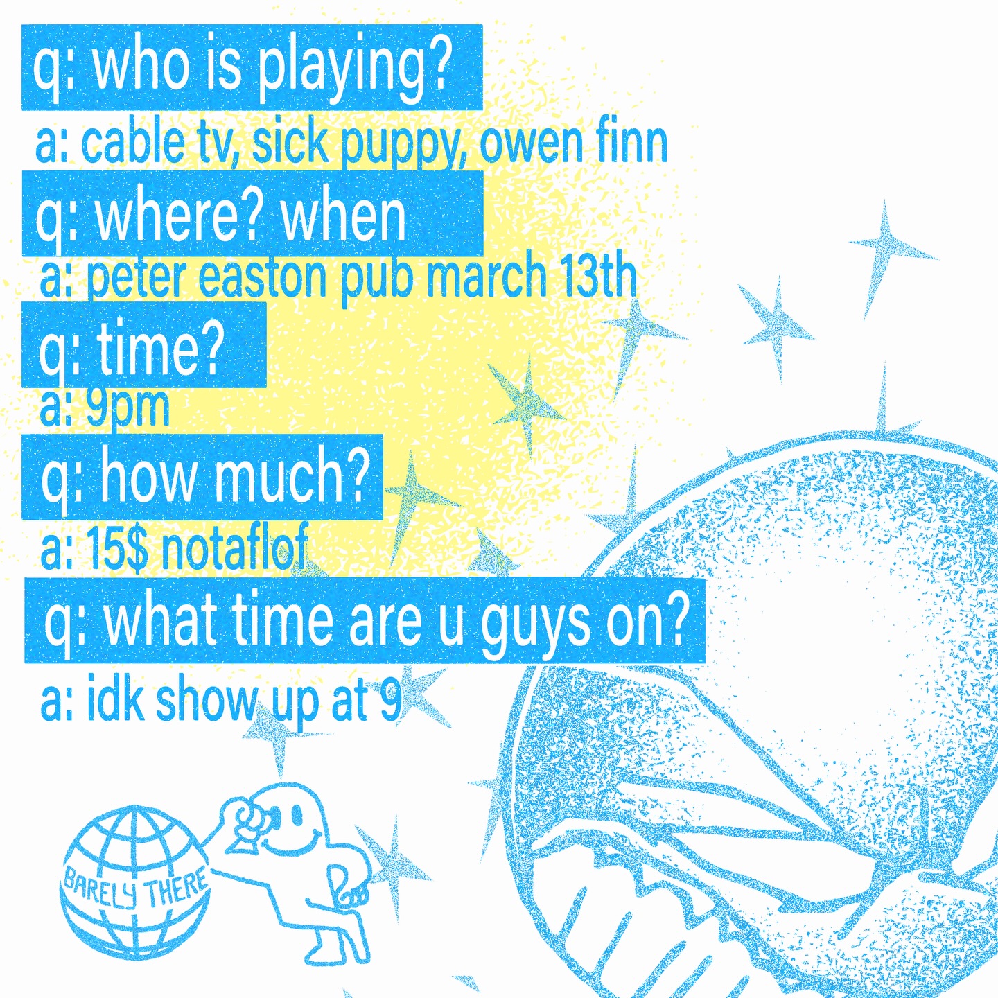 Barely There - Peter Easton - March 13 poster