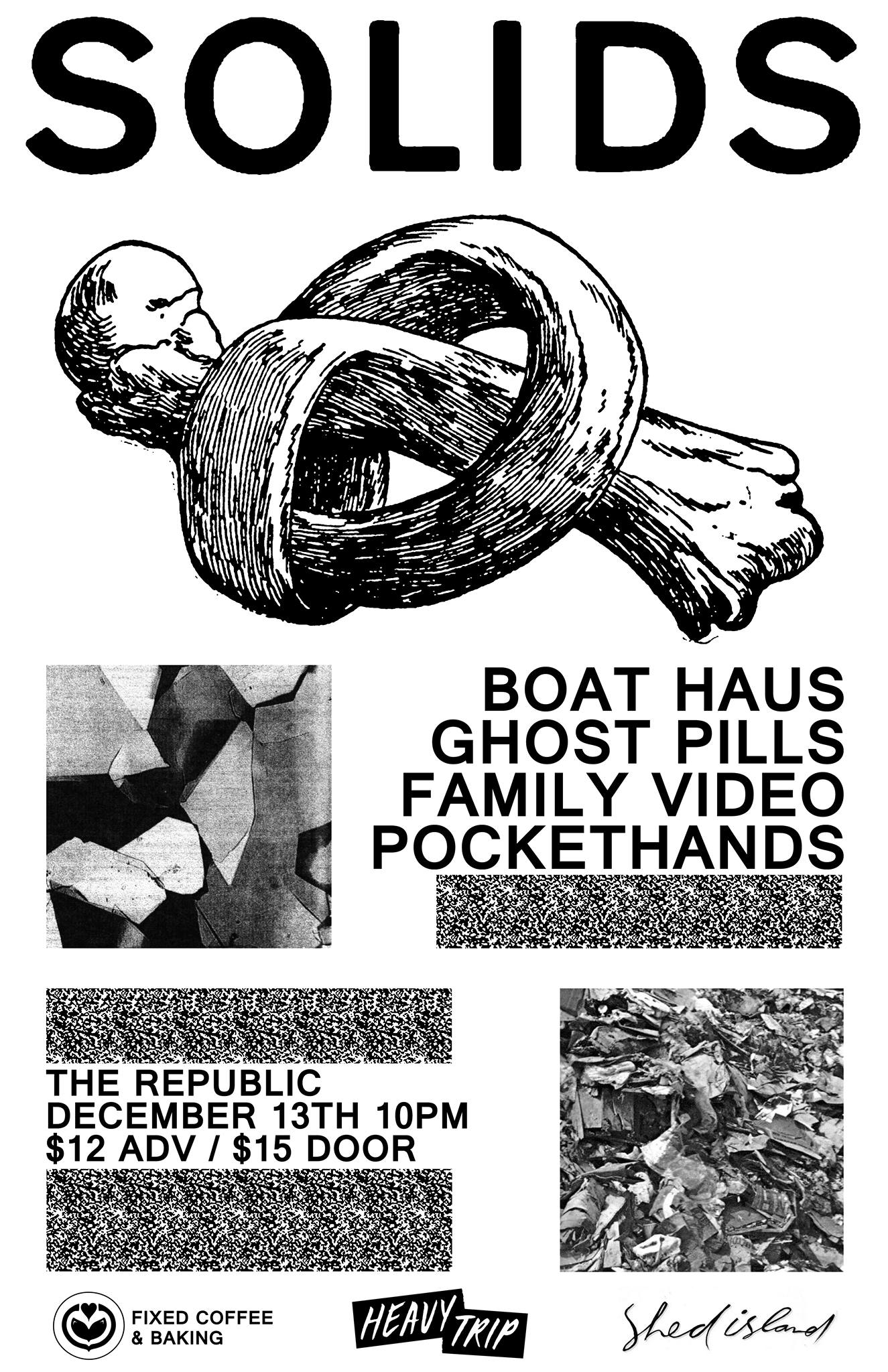 Solids with Boat Haus, Ghost Pills, Family Video, Pockethands